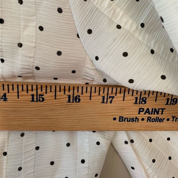 Cupcakes & Cashmere Estrella white and black polka dot dress size M - Picture 10 of 12